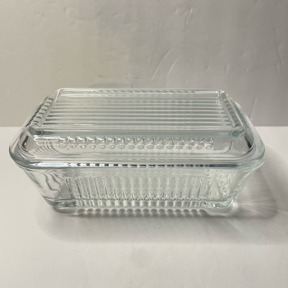 Pasabahce Glass Butter Cheese Dish with Lid